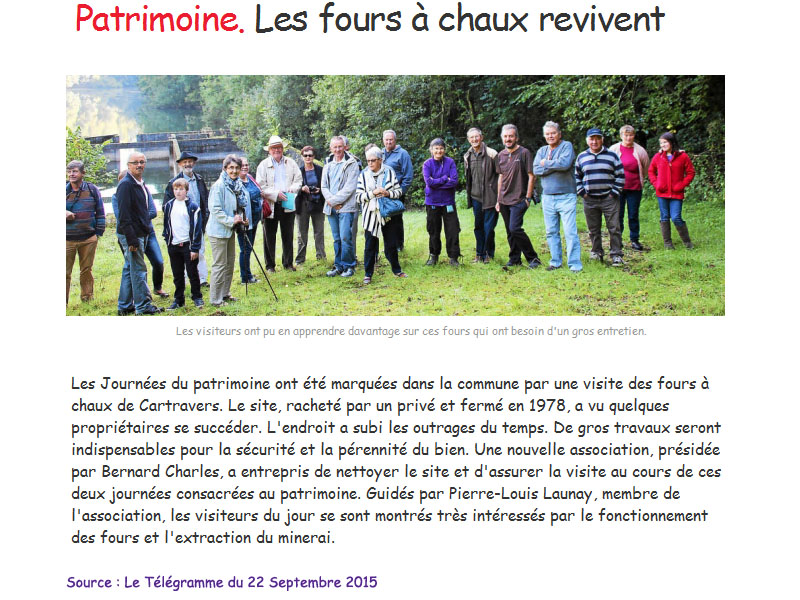 Journée du Patrimoine 2015