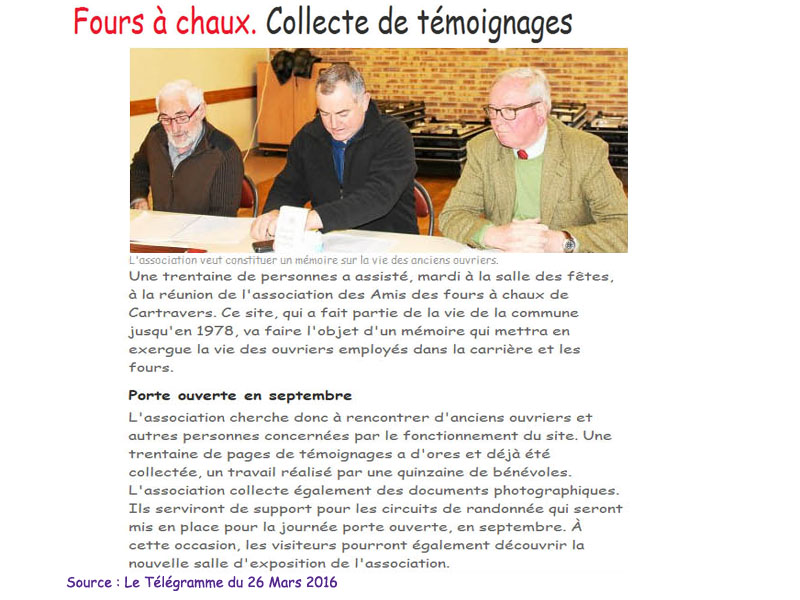 Collecte de témoignages