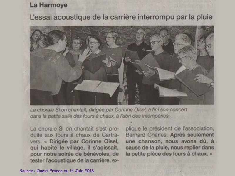 Chorale lors de la journée des bénévoles